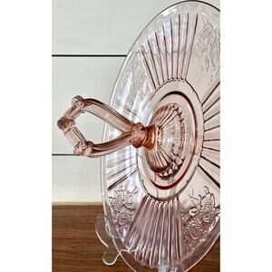 Center Handle Tray Mayfair Pink by Anchor Hocking Replacement Discontinued 1930s